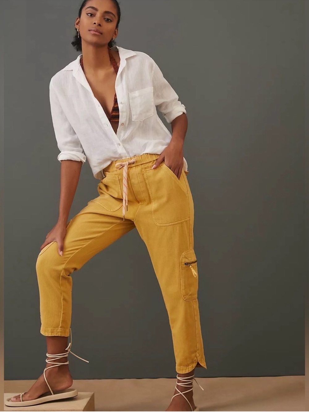 Anthropologie  pilcro cottage utility pants Large